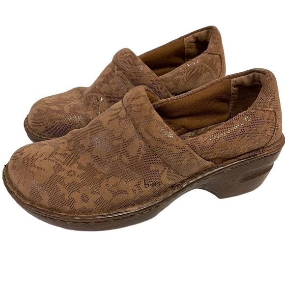 b.o.c. Shoes - Born B.O.C. Peggy Brown Leather Slip On Clogs Shoes